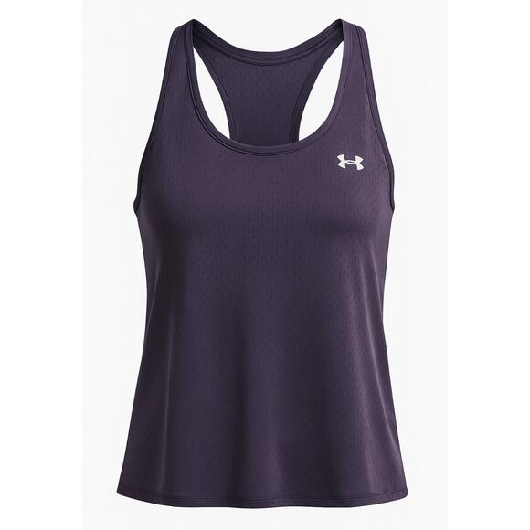 Under Armour HeatGear Racerback Tank Top Women’s Medium Purple Active Gym Wear - Picture 1 of 8